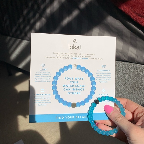 Lokai Authentic Blue Water Bracelet Size Small - Picture 3 of 3